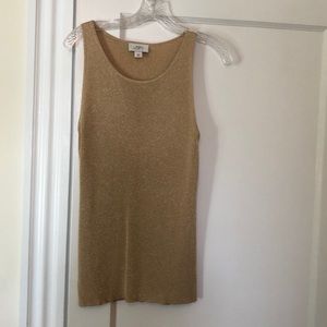 Sparkly gold tank LOFT size M